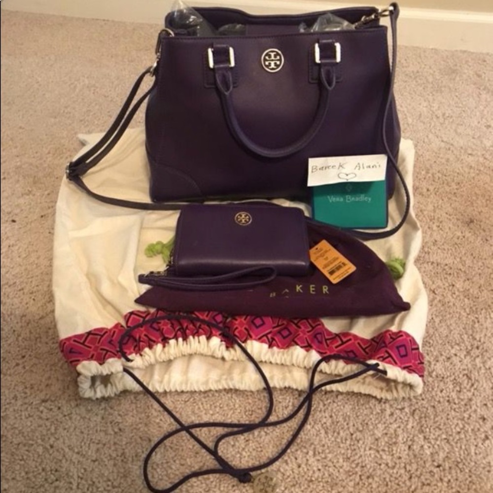 Tory Burch satchel & wristlet set
